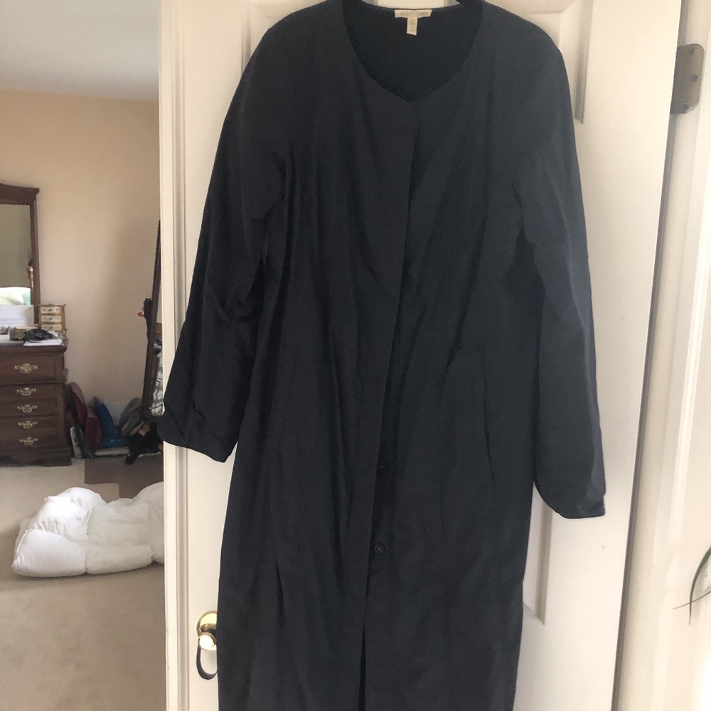 Eileen Fisher Black Raincoat